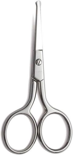 Kalanka-Ciseaux Professionnels Pour Poils De Nez \U2013 Lame Droite En Acier Inoxydable, Pointe De Sécurité Arrondie, Étui Portable \U2013 Coupez Les Poils D'oreille, La Barbe, Les Poils Du Corps, Po