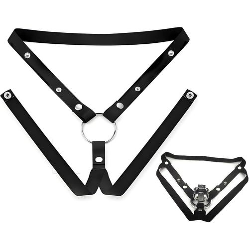 Asfasfq-Ceinture Antidérapante Pour Cage Masculine, Sangles Élastiques Réglables Pour Dispositif De Cage - Ha11 (Trois Voies)
