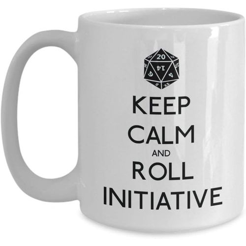 Keep Calm And Roll Initiative Donjons Et Dragons Dés Tasse En Céramique