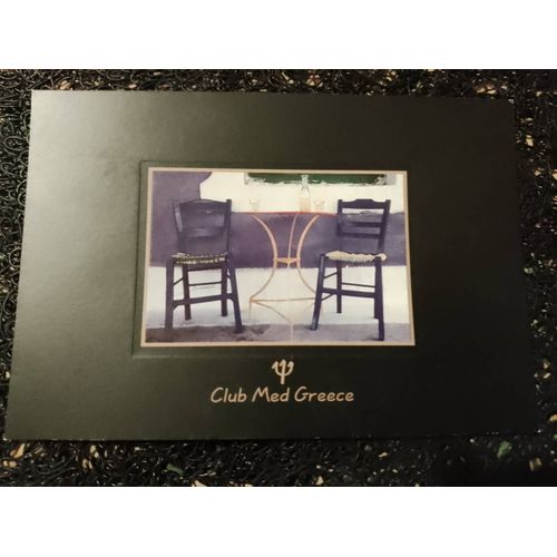 Carte Postale Noire/Colorée Publicitaire "Club Med Greece"Années 2000.