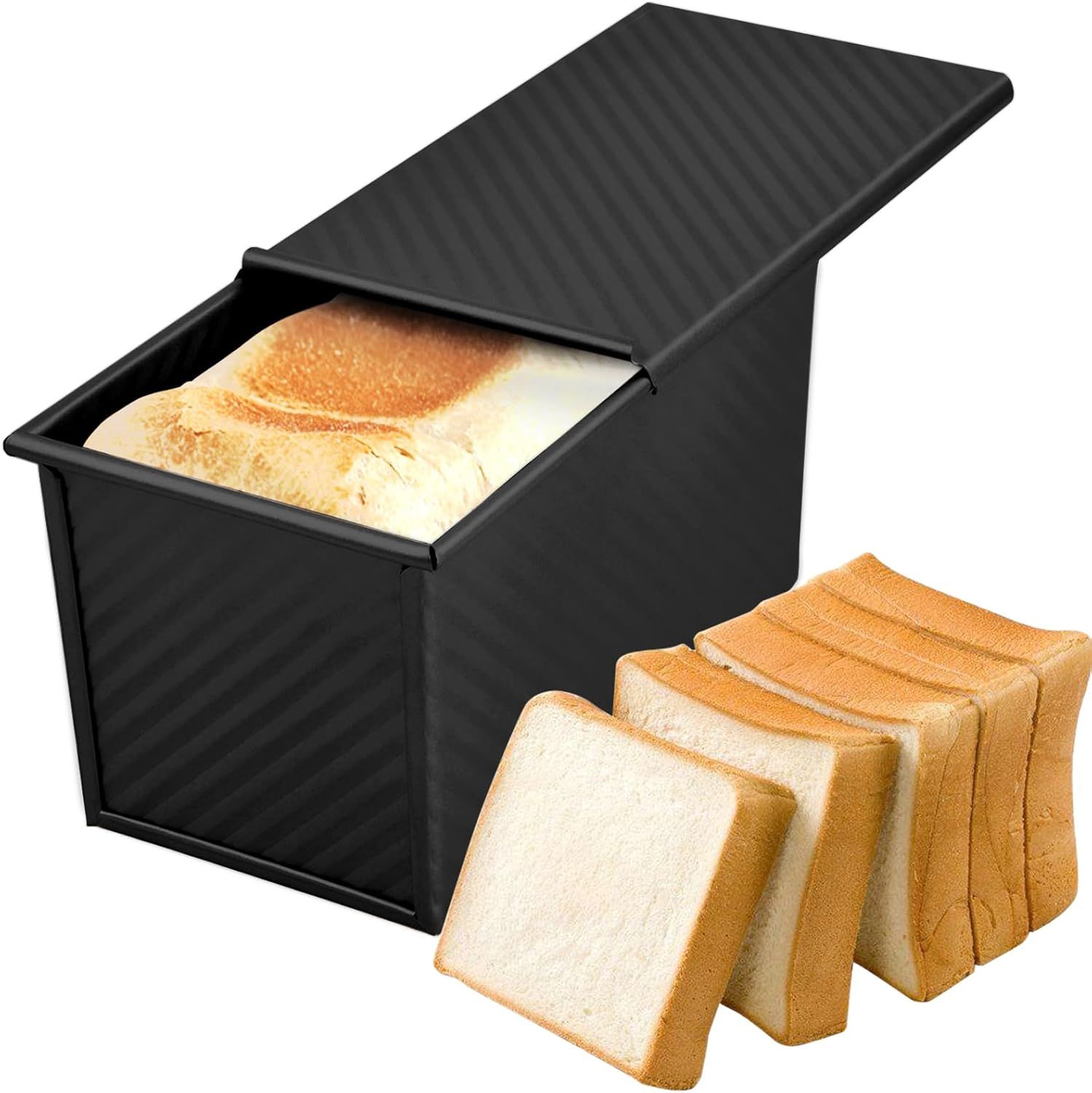 Moule Pain Maison Santé Powmag Moule à Pains Silicone 9 Cavités - Pinceau Inclus - Résistance -40°C à 230°C - Vert - Antiadhésif Moule Cuisson Antiadhésif