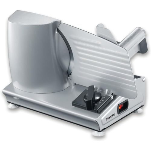 Trancheuse Universelle 180 W, Trancheuse Électrique Pour Découpe Fine Comme Épaisse, Trancheuse À Jambon, Pain, Fromage, Avec Lame En Inox, As 3915, Argenté
