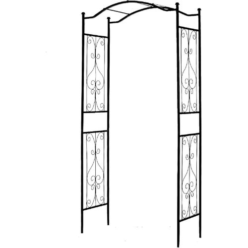 Asfasfq-Scendor Garden Arche De Jardin Décoration Pour Le Jardin Arche Plantes Grimpantes, Métal, 234 X 112 X 45 Cm Noir