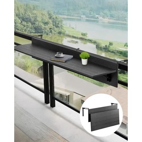 Table Suspendue Balcon-Vevor-1220 X 450 X 240 Mm-Table De Bar Pliante Pour Balustrades De Balcon D'extérieur