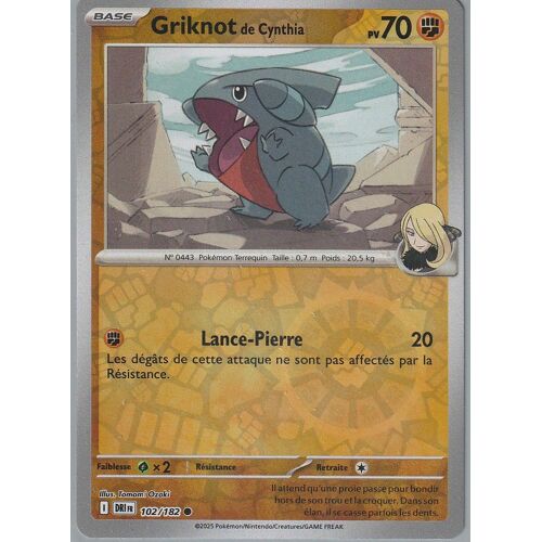 Carte Pokémon - Griknot De Cynthia - 102/182 - Reverse - Ev10 Rivalités Destinées
