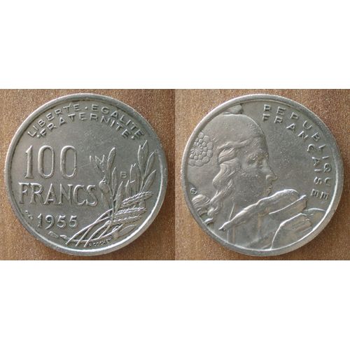 France 100 Francs 1955 B Cochet Piece Franc