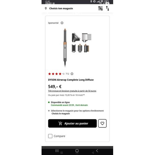 Dyson Airwrap Long Garanti Fin 2026 