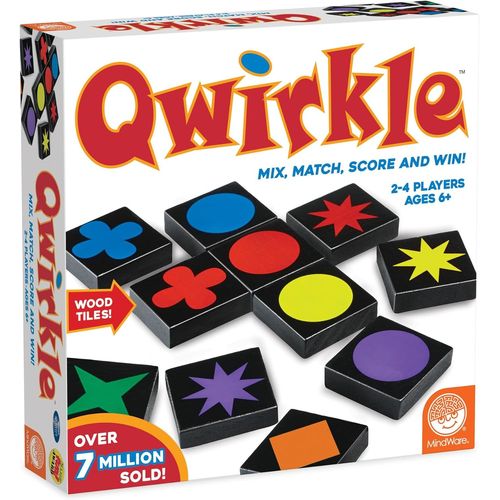 Kalanka-Mindware , Qwirkle Uk Edition (New) , Board Game , Ages 5+ , 2-4 Players , 45 Minutes Playing Time