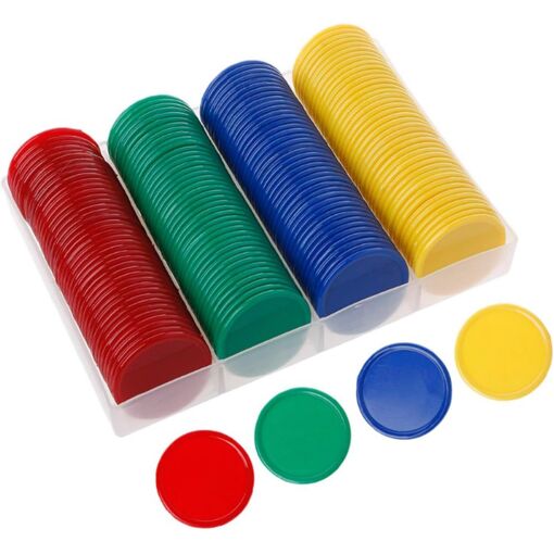 Jetons Jeu 37mm 10 Couleurs Lot De 500 Jetons De Poker En Plastique - 37 Mm, 10 Couleurs, 50 Par Couleur - Pour Jeux, Comptage, Mathématiques Jetons Comptage Mathématiques