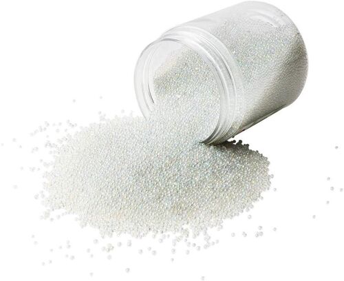 Billes De Verre À Effet-Diamètre De 1 Mm À Ø 1,5 Mm-125 G-Transparentes-Irisées