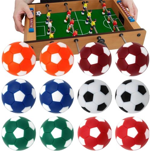ASFASFq-Balles De Table Baby Foot,12pcs Mini Football,Baby Football Interactif,Table de Football,Mini Baby Foot de Table Enfant Cadeau de Fête pour Enfants et Adultes,Baby Foot Enfant