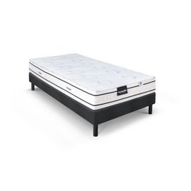 DUNLOPILLO LAVANDE ENSEMBLE 90 X 190 - MATELAS + SOMMIER - EP 21 CM - LATEX NATUREL - LATTES PASSIVES - FABRIQUÉ EN FRANCE