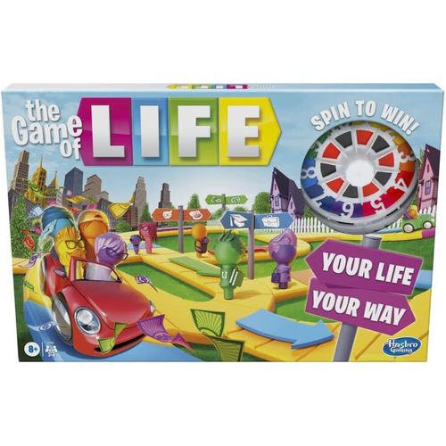 Asfasfq-Hasbro Gaming The Game Of Life Game, Family Board Game For 2 To 4 Players, For Kids Ages 8 And Up, Includes Colourful Pegs