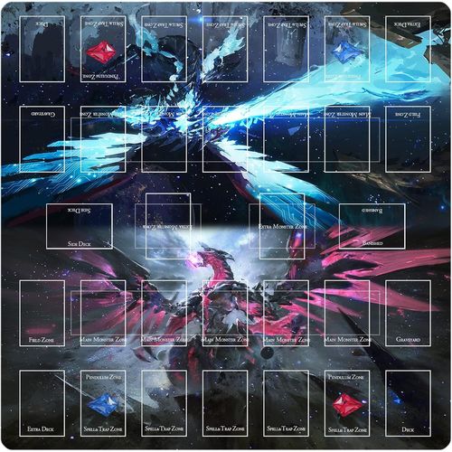 Asfasfq-Wsrxdmsn Ygo Tapis De Jeu Pour 2 Joueurs En Caoutchouc - Duel, Compétition, Carte - 60 X 30 Cm