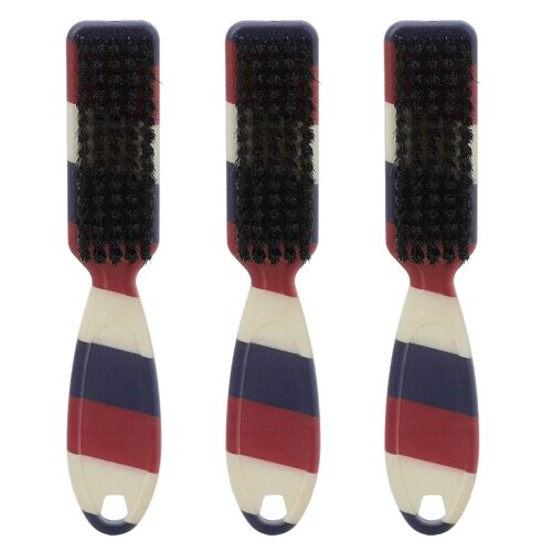 3pcs Soft Beard Bleaching Brush Poignée Ergonomique Beard Styling Cleaning Brush Pour Salon De Beauté