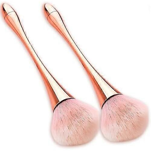 Super Large Mineral Powder Brush Set - Couleur Graduée,2 Pcs Bronzer Kabuki Makeup Brush & Soft Fluffy Foundation Brush