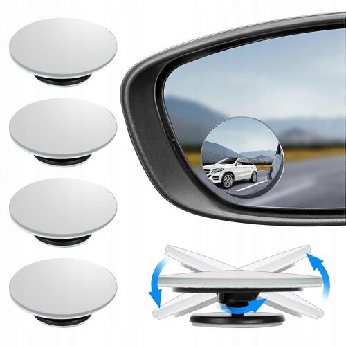4x Angle Mort Miroir Voiture Ensemble Adhésif Convexe