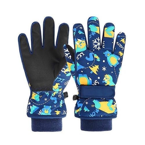 Gants De Ski Pour Enfants Garçons Gants Chauds Gants En Coton De Dessin Animé Rembourré Chaud Jouer Neige Hiver