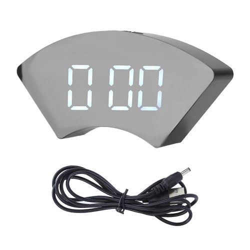 Réveil numérique simple à LED,USB,silencieux,pour bureau,chambre à coucher,salon,blanc