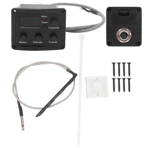 Ukulélé Pickup Eq Color Tuner Avec Écran Led Boîte Électrique Égaliseur 3 Segments Musical