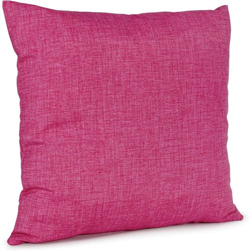 Slep-Housse De Coussin Décorative Aspect Lin Fuchsia 40 X 40 Cm Sans Rembourrage