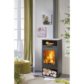 Poele a Bois - PANADERO - Nijar Ecodesign - 6,3 kw - Bûches 40 cm