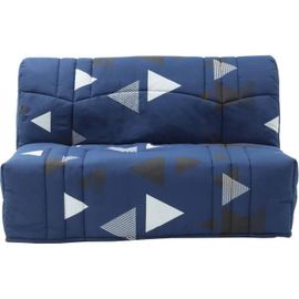 Banquette Bz Dream - Tissu 100% Coton Bikini Bleu - Couchage 140x190 Cm - L145 X P100 X H90 Cm