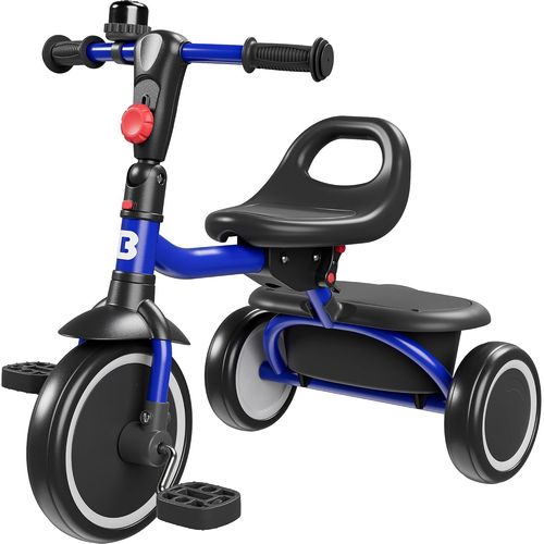Ksfal-Tricycle Pour Tout-Petits Avec Cloche,Tricycle Pour Enfants Âgés De 18 Mois À 5 Ans,Vélo Pour Out-Petits Pour Les Enfants De 2 À 4 Ans,Bleu