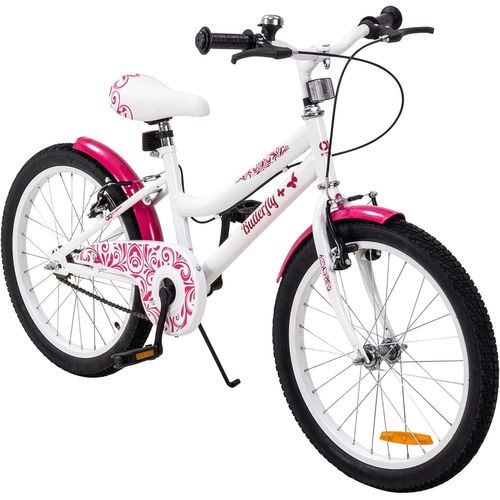 Ksfal-Actionbikes Vélo Enfant Butterfly-20 Pouces-Remorque Vélo Enfant-Vélo Enfants 2-9 Ans-Pneus À Air-Protections De Chaîne-Vélos-Draisienne-Vélo Pour Enfant