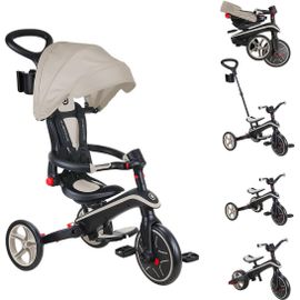 Asfasfq-Tricycle Explorer 4 En 1 - Tricycle Pliable Et Évolutif En Draisienne Pour Les Tout-Petits De 10 Mois À 5 Ans - Taupe