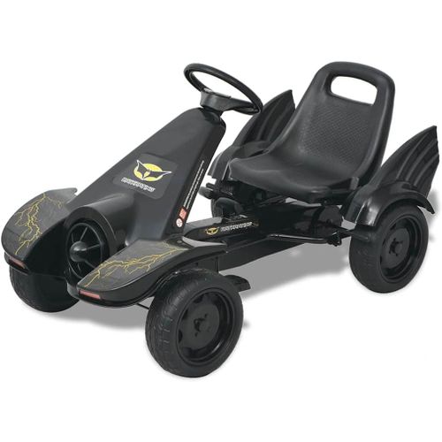 Ksfal-Kart À Pédale Avec Siège Ajustable Noir Pour Enfants Véhicule Jouet