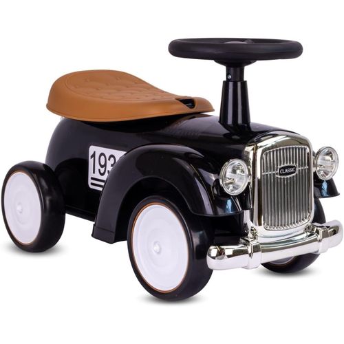 Ksfal-Porteur Enfant 1 An Voiturette Retro Classic,Trotteur Bébé Garçon,Interactive Avec Klaxon Et Sons De Moteur Push Car (Noir)