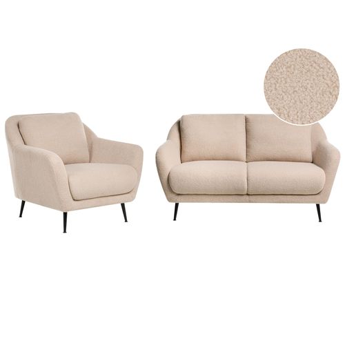 Ensemble De Salon 3 Places Eiby Bouclé Beige