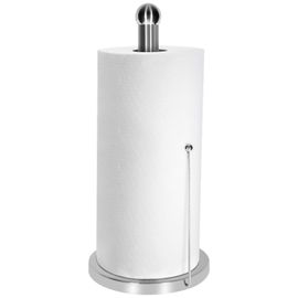 Porte Rouleaux Essuie Tout En Acier Inox Avec Tige Latéral De Maintien Cheffinger Argent