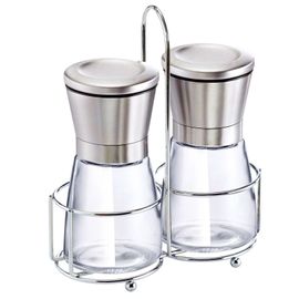 Moulins À Sel Et Poivre Manuel Inox Et Verre Ultra Durable Solide Cheffinger Argent