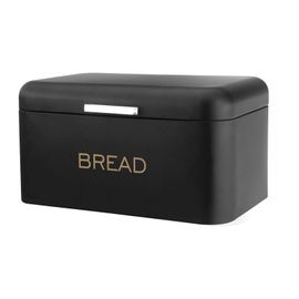 Boîte À Pain Avec Poignée Aluminium 34x20x18cm Grande Capacité Cheffinger Noir