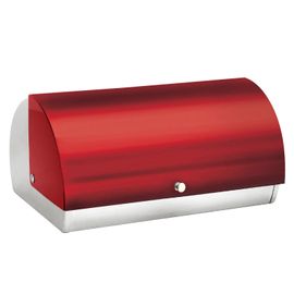 Boîte À Pain En Inox 38.5x28x18.5cm Avec Couvercle À Rabat Cheffinger Rouge