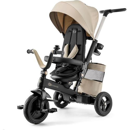 Ksfal-Kinderkraft Easytwist Tricycle Pour Enfant Avec Accessoires,Fenêtre De Toit,Sangles De Sécurité,Rotation À 360 °,Roue Libre,Barre De Poussée,Convient Aux Enfants De 9 Mois À 5 Ans,Siège