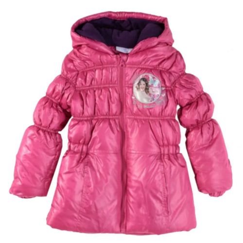 Doudoune Fille À Capuche Fushia