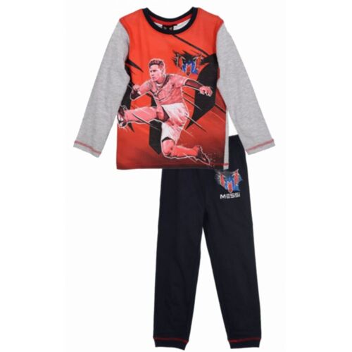 Pyjama Long Fc Barcelone Messi Rouge Et Gris (Taille 5 Ans,Couleur Rouge)