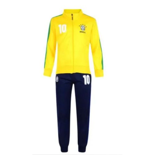 Jogging Football Veste + Pantalon - Bresil (Taille 10 Ans,Couleur Jaune)