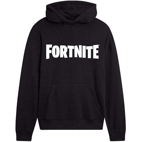 Sweat À Capuche Fortnite Enfant Noir (Taille 7/8 Ans,Couleur Noir)