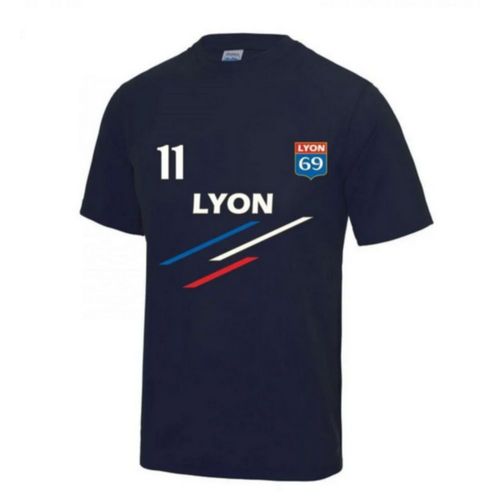 Maillot - Tee Shirt Foot Lyon Enfant Bleu Marine