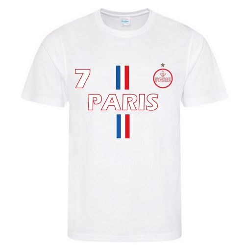 Tee-Shirt Foot Enfant Paris 1 Étoile – Blanc (Produit Générique)