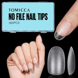 Capsule Americaine Ongle, 15 Tailles Faux Ongles, Ovale Court Couverture Complète, Pose Americaine Capsule Pour Diy Nail Art Et Les Studios De Manucure, 360 Pièces 