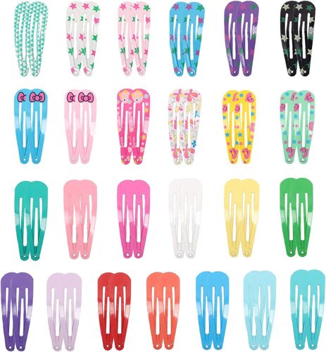 50 Pcs Girls Hair Clips 2 Inch Cute Small Metal Hair Clips For Kids Hair Accessories For Girls Kids Women