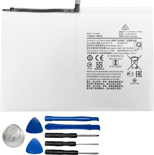 SCUD-WT-N19 Laptop Battery Compatible with Samsung Galaxy Tab A7 10.4 (2020) SM-T500 SM-T505 T505N Tablet + Tools (3.85V 26.25Wh 6820mAh)