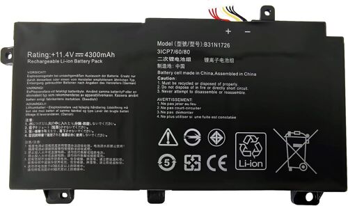 B31N1726 Batterie pour ordinateur portable pour ASUS FX80 FX80G FX80GD FX80GE FX80GM FX86 FX86FE FX86FM TUF Gaming FX504 FX504GD FX504GE FX504GM FX505DY FX505GE FX505GD FX505GM FX505GM FX505GE