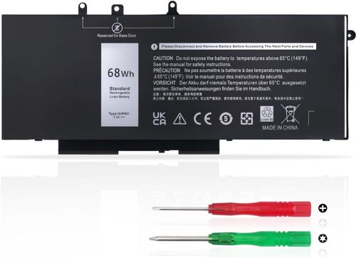 68Wh GJKNX Batterie pour Dell Latitude 5580 5480 5280 5288 5290 5488 5590 5591 5490 5491 5495 E5480 E5580 E5490 E5590 Precision 15 3520 3530 GD1JP DY9NT 5YHR4 FPT1C KCM82 MT31P 451-BBZG