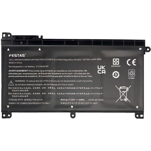 11.55V 42Wh BI03XL ON03XL Batterie Compatible avec HP ProBook X360 11 G1 G2 EE Pavilion X360 13-U M3-U M3-U001DX M3-U103DX 13-U100TU 13-U100TU Stream 14-AX 14-CB 14-DS 14-AX010NR 14-AX010WM